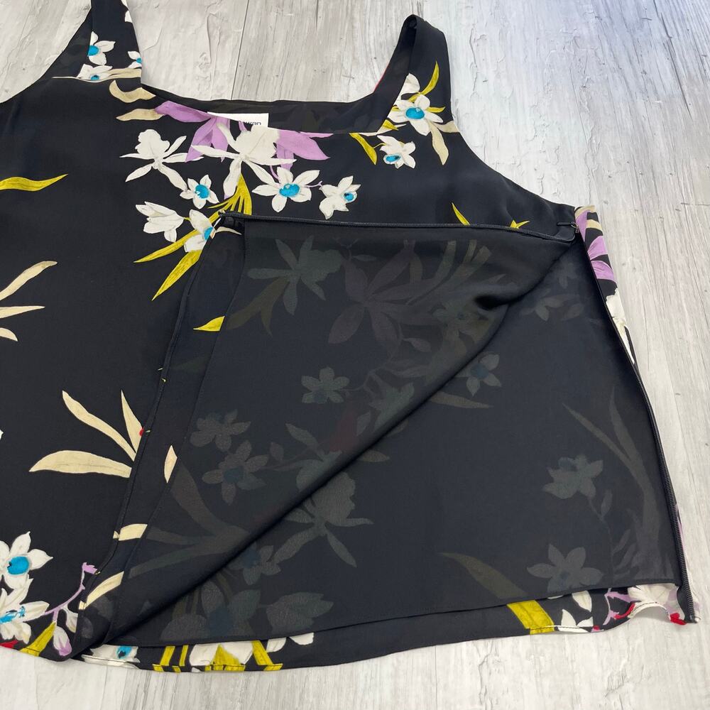 Rena Rowan Silk 2 Piece Floral Flowy Lightweight Ruffle Tank Top Skirt Set 20W - Picture 12 of 15